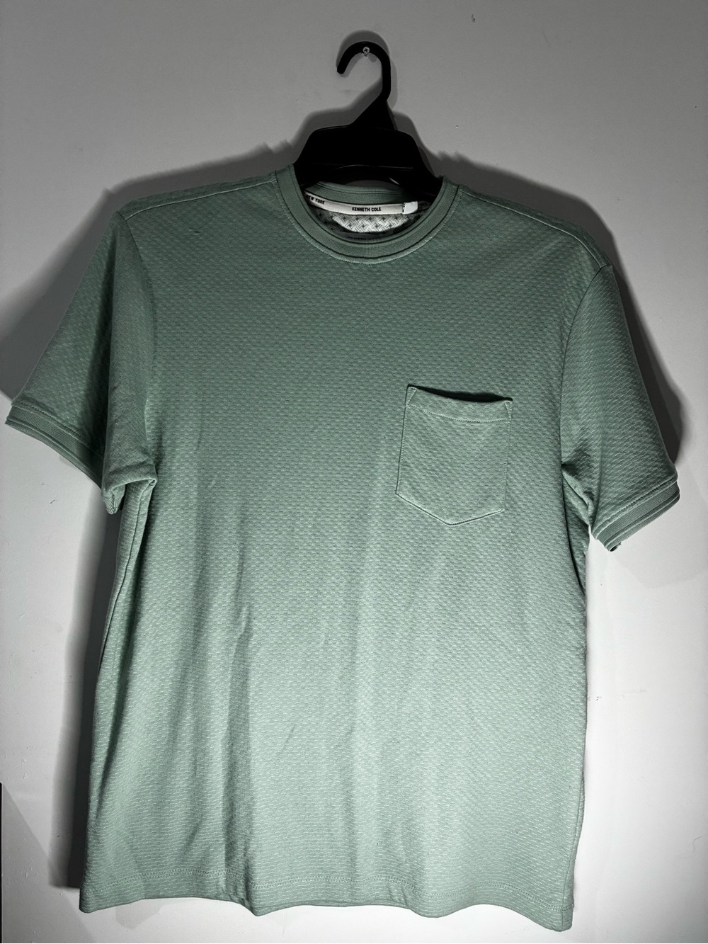 Kenneth Cole Short-Sleeve Pocket Tee in Sage Green